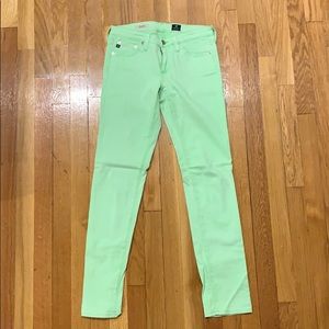 Adriano Goloschmieo Green (Size 25) Cigarette Jean